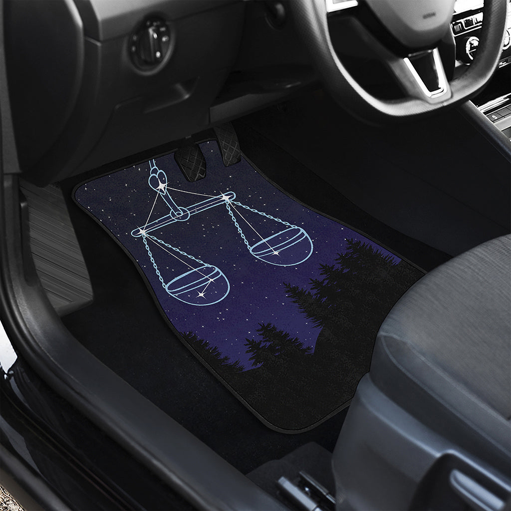 Libra Constellation Print Front and Back Car Floor Mats