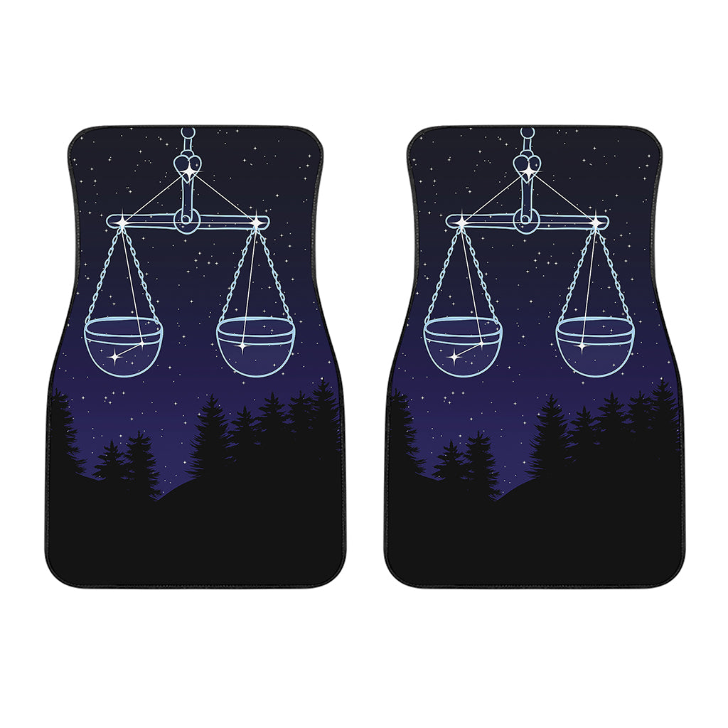 Libra Constellation Print Front Car Floor Mats