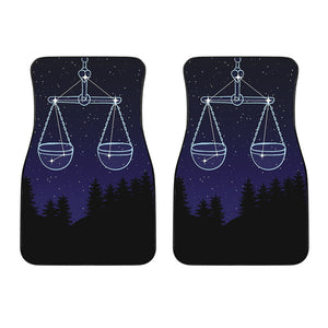 Libra Constellation Print Front Car Floor Mats