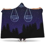 Libra Constellation Print Hooded Blanket