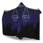 Libra Constellation Print Hooded Blanket