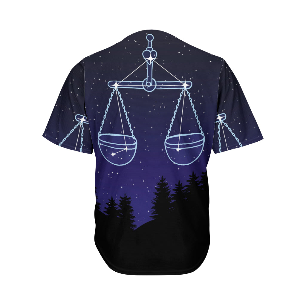 Libra Constellation Print Men's Baseball Jersey