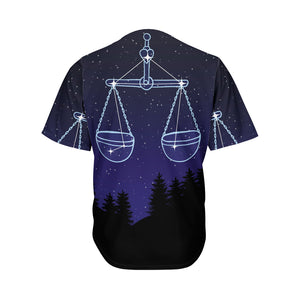 Libra Constellation Print Men's Baseball Jersey