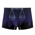 Libra Constellation Print Men's Boxer Briefs