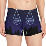 Libra Constellation Print Men's Boxer Briefs