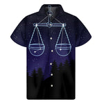 Libra Constellation Print Men's Short Sleeve Shirt