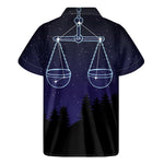 Libra Constellation Print Men's Short Sleeve Shirt