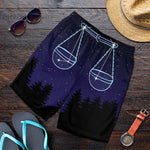 Libra Constellation Print Men's Shorts