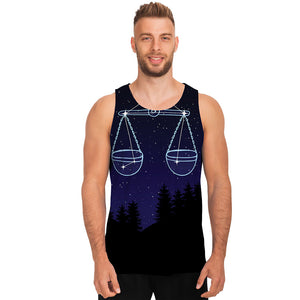 Libra Constellation Print Men's Tank Top