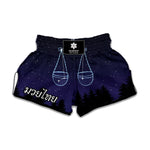 Libra Constellation Print Muay Thai Boxing Shorts