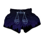 Libra Constellation Print Muay Thai Boxing Shorts