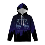 Libra Constellation Print Pullover Hoodie