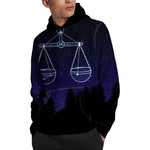 Libra Constellation Print Pullover Hoodie