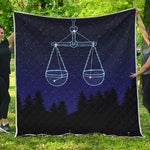 Libra Constellation Print Quilt