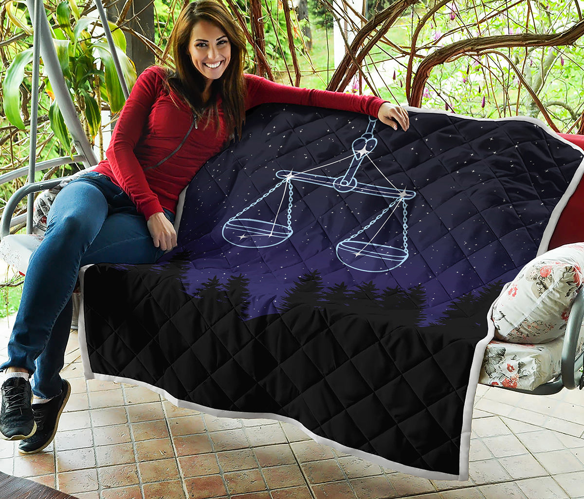Libra Constellation Print Quilt