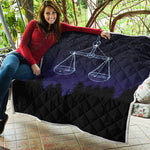 Libra Constellation Print Quilt