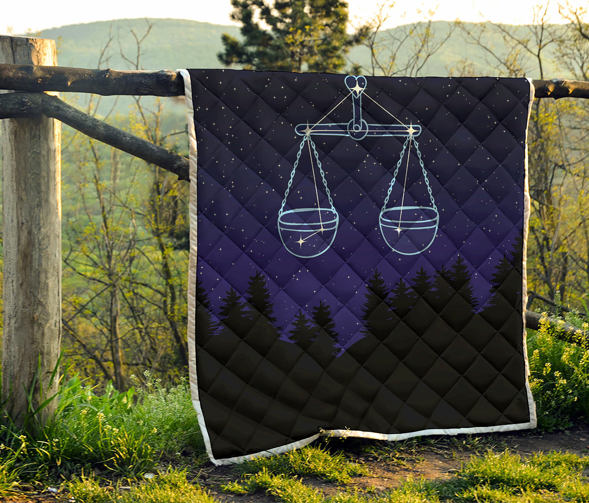 Libra Constellation Print Quilt