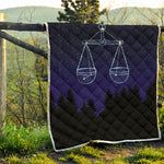 Libra Constellation Print Quilt