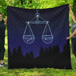 Libra Constellation Print Quilt