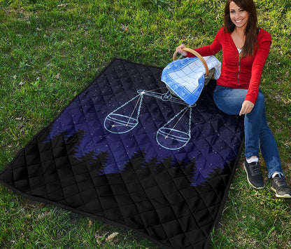 Libra Constellation Print Quilt