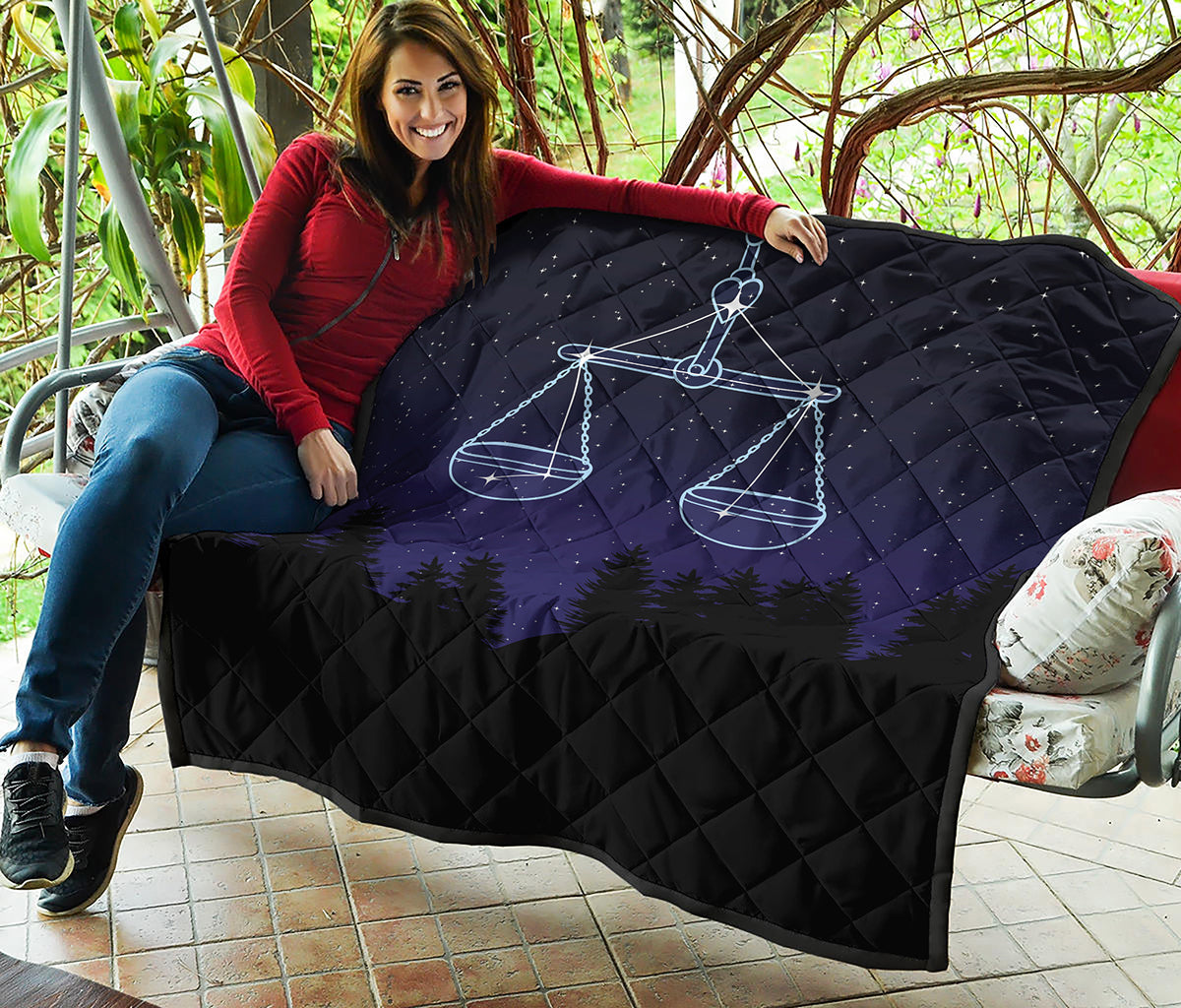 Libra Constellation Print Quilt