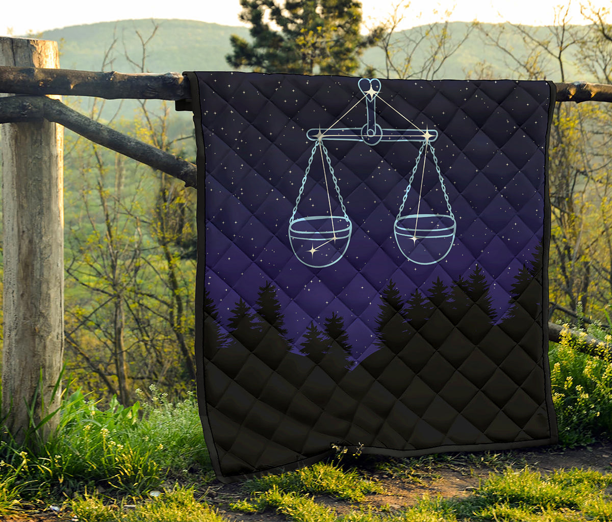 Libra Constellation Print Quilt