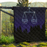 Libra Constellation Print Quilt