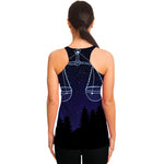 Libra Constellation Print Women's Racerback Tank Top