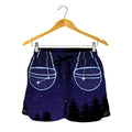 Libra Constellation Print Women's Shorts