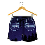 Libra Constellation Print Women's Shorts