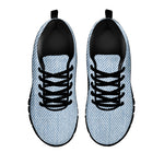 Light Blue Denim Jeans Print Black Sneakers