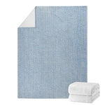 Light Blue Denim Jeans Print Blanket