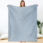Light Blue Denim Jeans Print Blanket