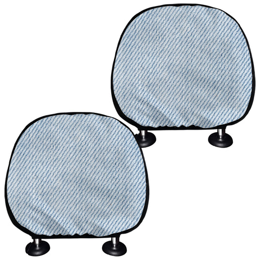 Light Blue Denim Jeans Print Car Headrest Covers