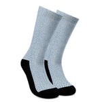 Light Blue Denim Jeans Print Crew Socks