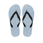 Light Blue Denim Jeans Print Flip Flops