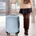 Light Blue Denim Jeans Print Luggage Cover