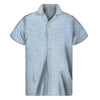 Light Blue Denim Jeans Print Men's Short Sleeve Shirt