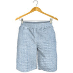 Light Blue Denim Jeans Print Men's Shorts