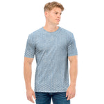 Light Blue Denim Jeans Print Men's T-Shirt
