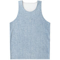 Light Blue Denim Jeans Print Men's Tank Top