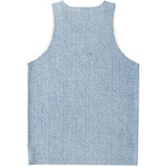 Light Blue Denim Jeans Print Men's Tank Top