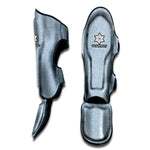 Light Blue Denim Jeans Print Muay Thai Shin Guard