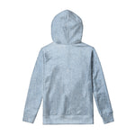 Light Blue Denim Jeans Print Pullover Hoodie