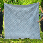 Light Blue Denim Jeans Print Quilt