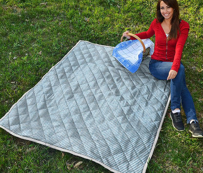 Light Blue Denim Jeans Print Quilt