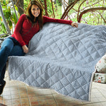 Light Blue Denim Jeans Print Quilt