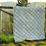 Light Blue Denim Jeans Print Quilt