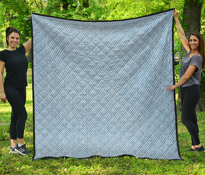 Light Blue Denim Jeans Print Quilt