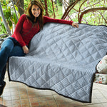 Light Blue Denim Jeans Print Quilt